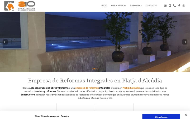 Website von A10 Construccions Obres i Reformes