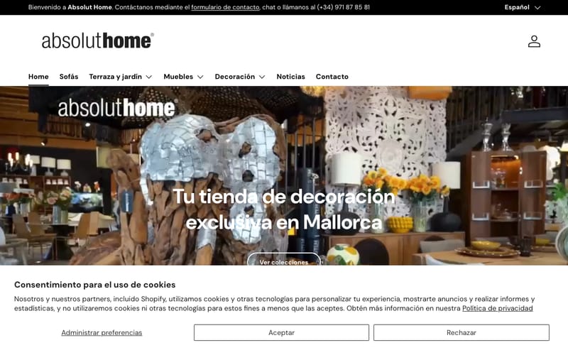 Website von Absolut Home