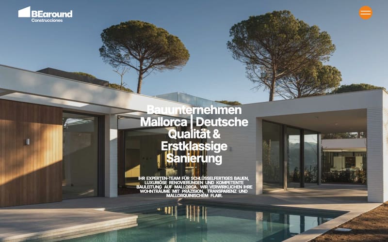 Website von BEaround Construcciones