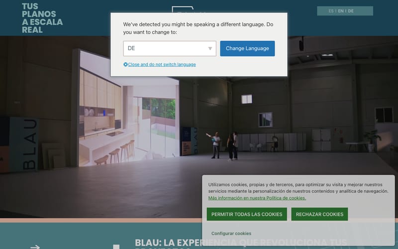 Website von Blau Projects