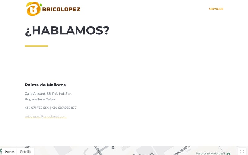Website von Bricolópez Carpintería y Decoración