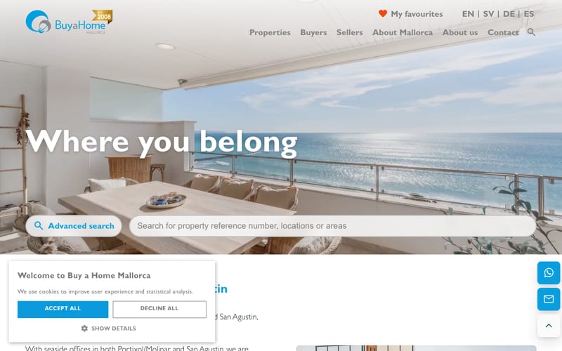 Website von Buy a Home Mallorca