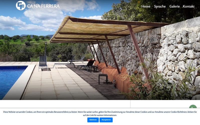 Website von Ca Na Ferrera