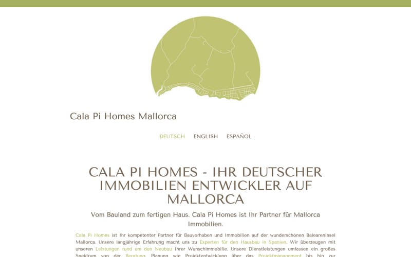 Website von Cala Pi Homes