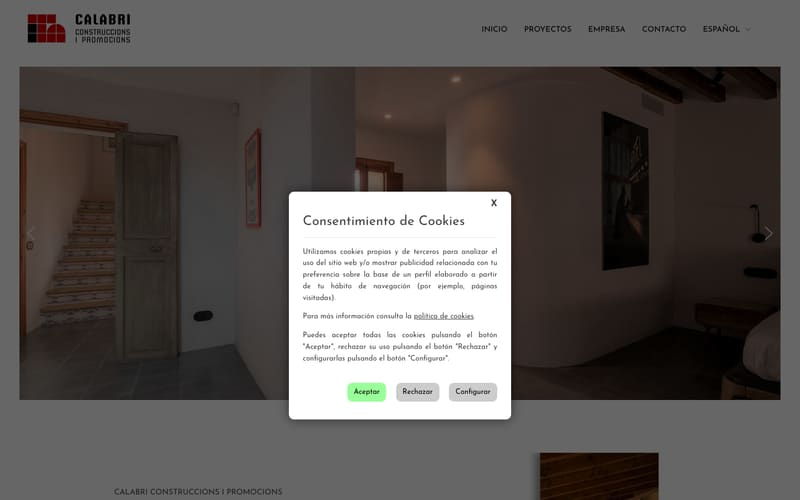 Website von Calabri Construccions i Promocions S.L.