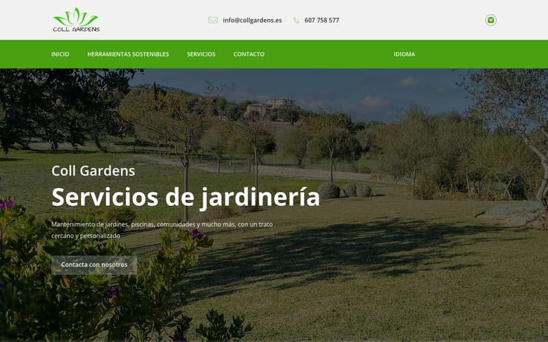 Website von Coll Gardens