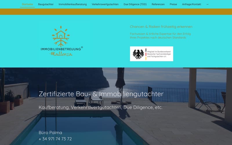 Website von CONCEPT-Baugutachter / Immobilienbetreuung Mallorca S.L.