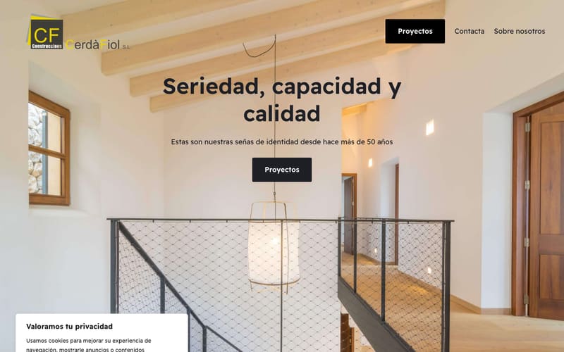 Website von Construccions Cerdà Fiol S.L.