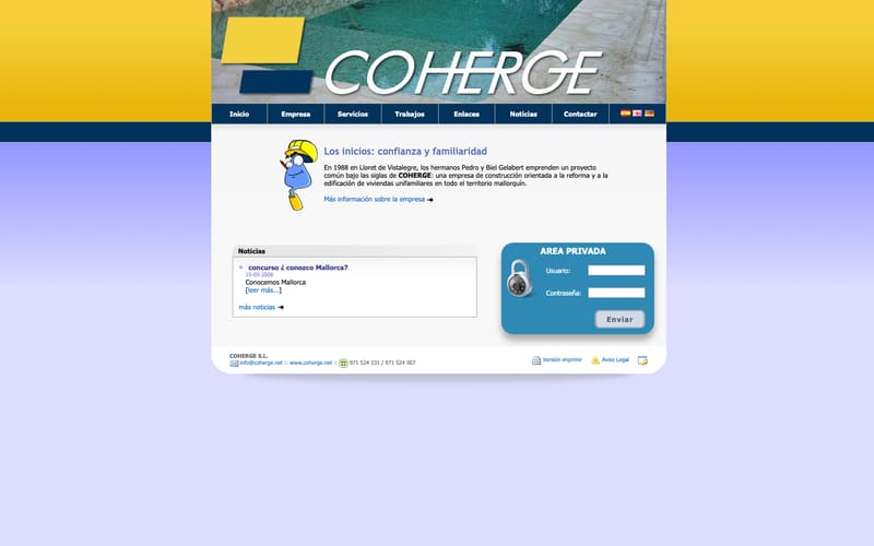 Website von Construccions Germans Gelabert Lloret S.L.