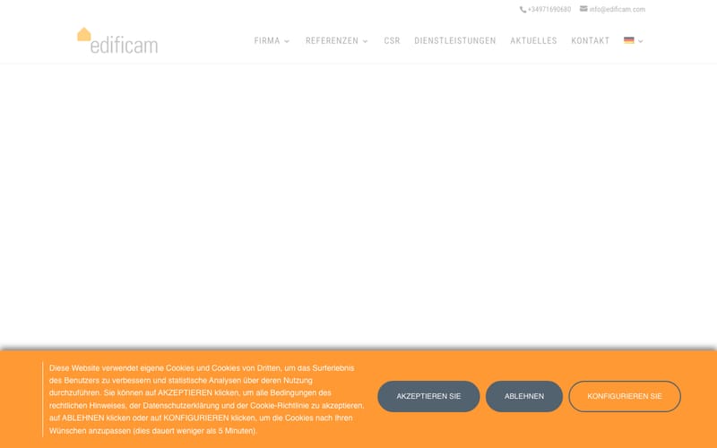 Website von Edificam