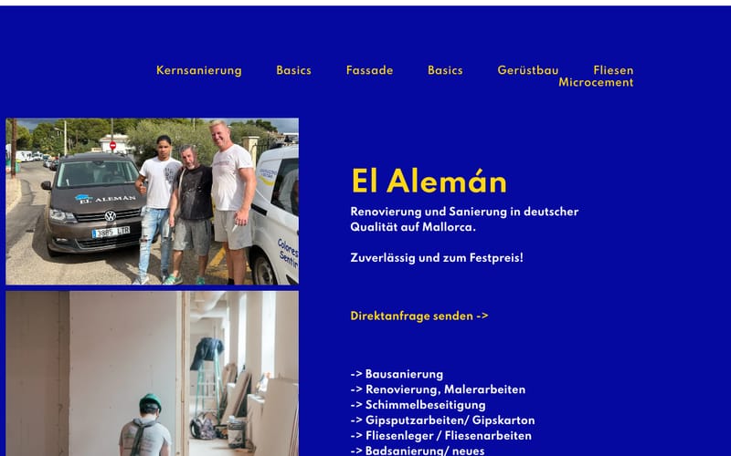 Website von El Aleman