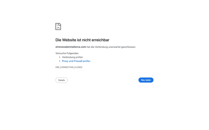 Website von El Renovador Mallorca