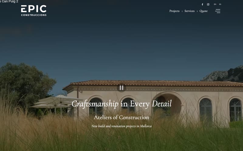 Website von Epic Construcciones