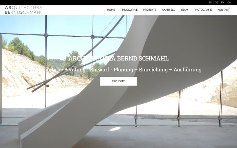 Website von Estudio Arbes - Arquitectura Bernd Schmahl