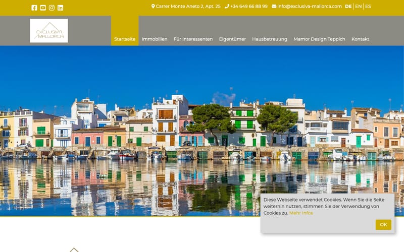 Website von Exclusiva Mallorca