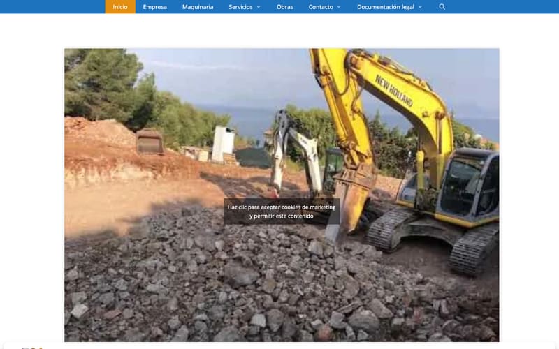 Website von Exopbou - Excavacions i Obra Pública Bou S.L.