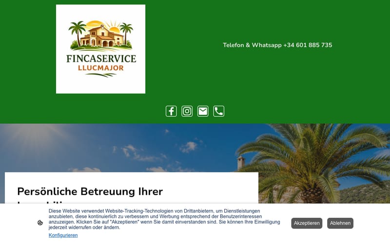Website von FincaService Llucmajor