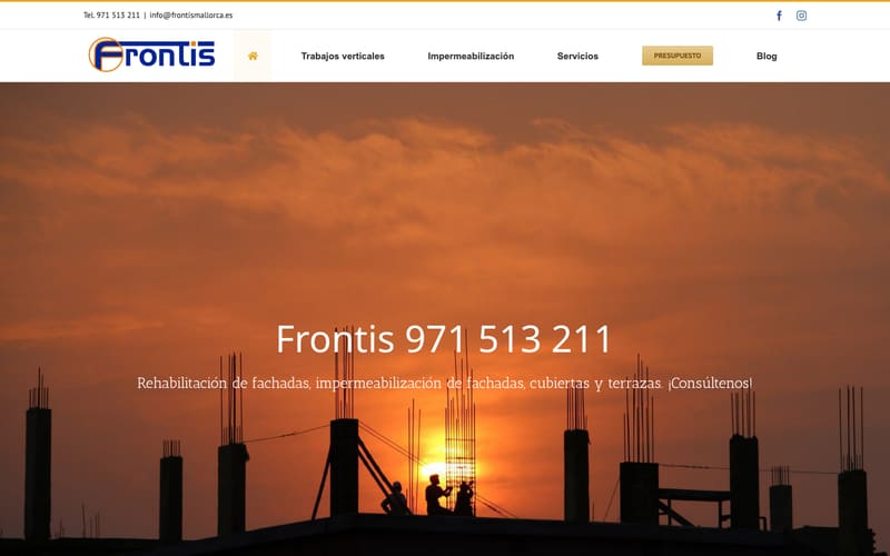 Website von Frontis Mallorca