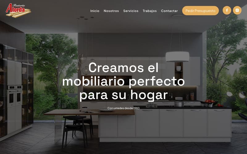 Website von Fusteria Alorda