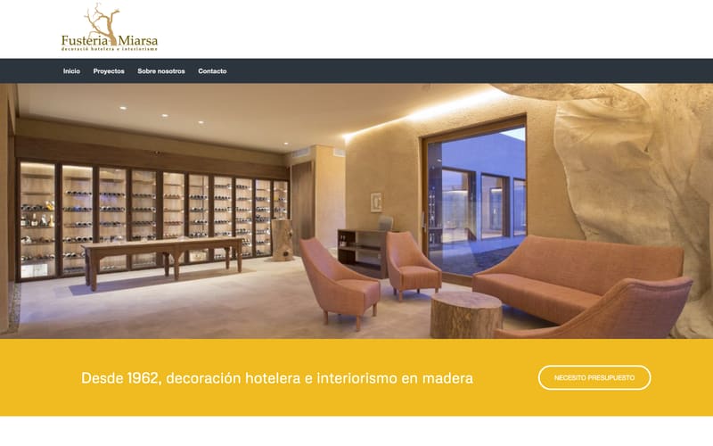Website von Fusteria Miarsa S.L.