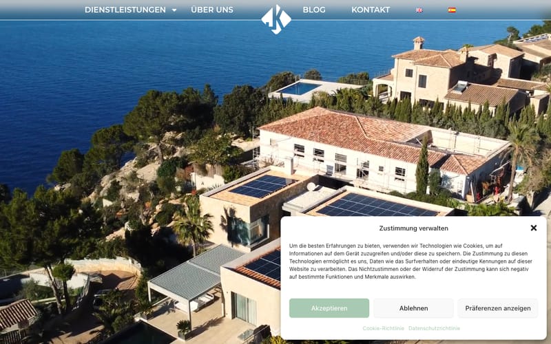 Website von Greentech Balear
