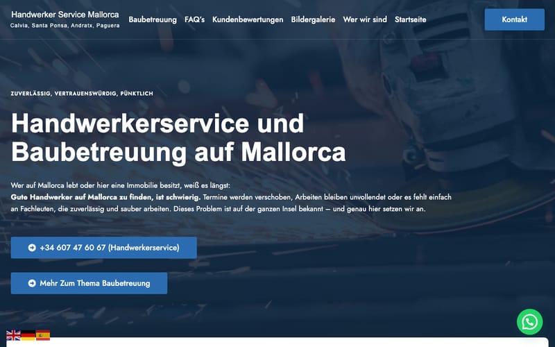 Website von Handwerker Service Mallorca