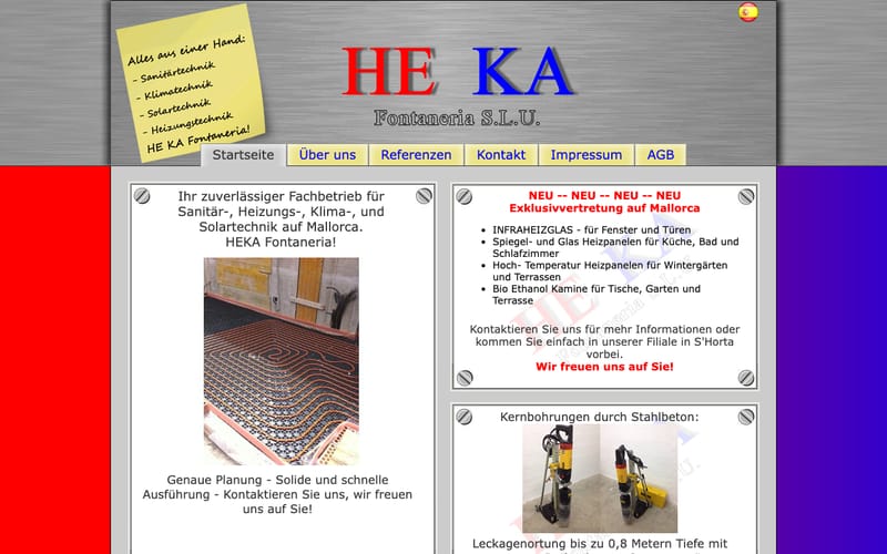 Website von HEKA Fontaneria S.L.U.