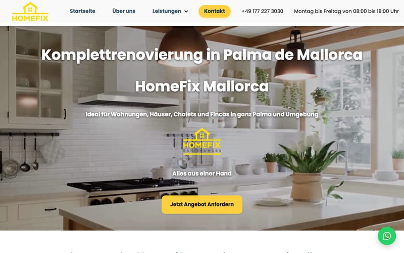 Website von HomeFix Mallorca