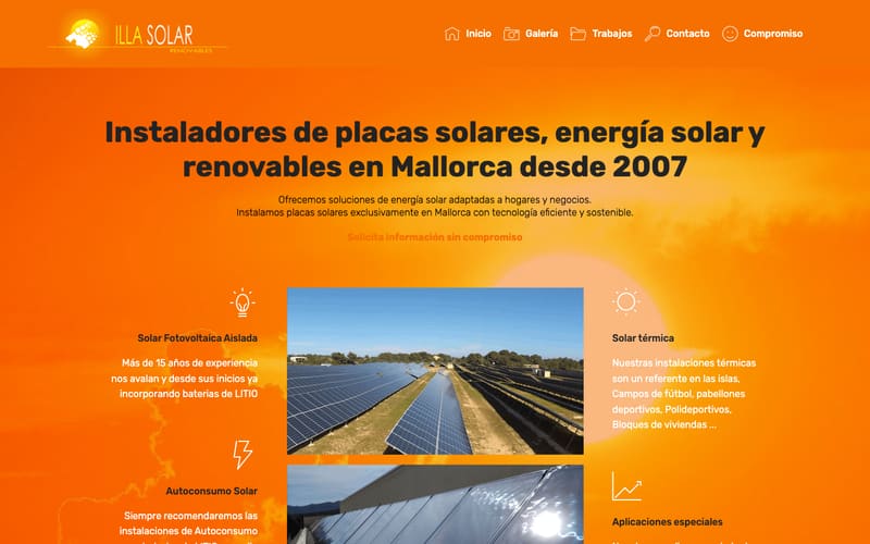 Website von Illa Solar