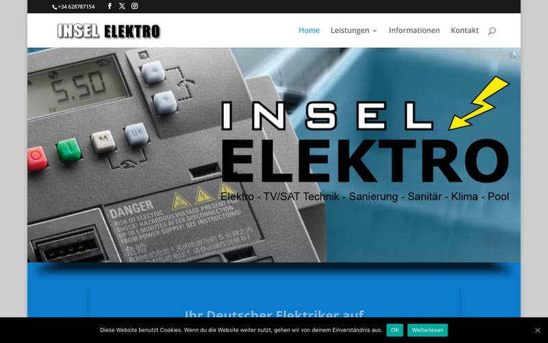 Website von Insel-Elektro