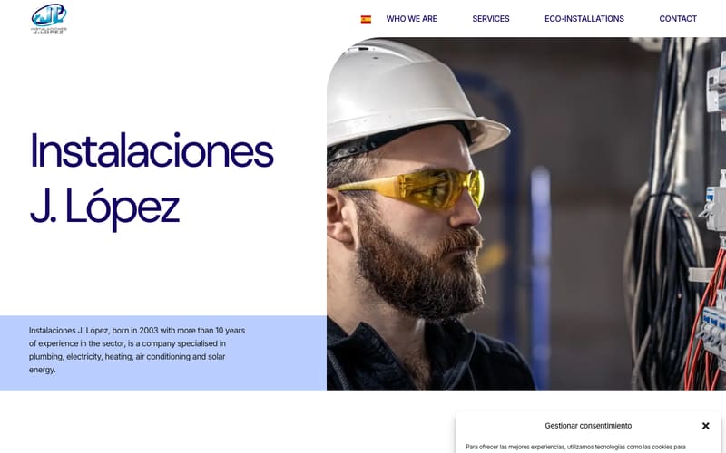 Website von Instalaciones J. López (Instaladora Josema López S.L.)