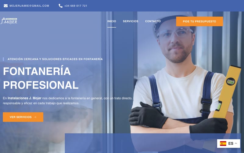 Website von Instalaciones J. Mojer