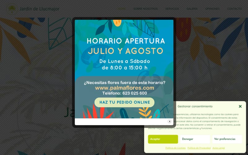 Website von Jardin de Llucmajor