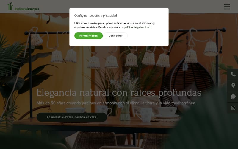 Website von Jardineria Bisanyes
