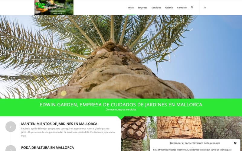 Website von Jardinería Edwin Garden