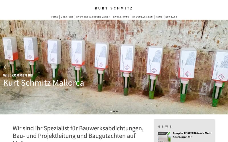 Website von Kurt Schmitz - Bausachverstaendiger Mallorca