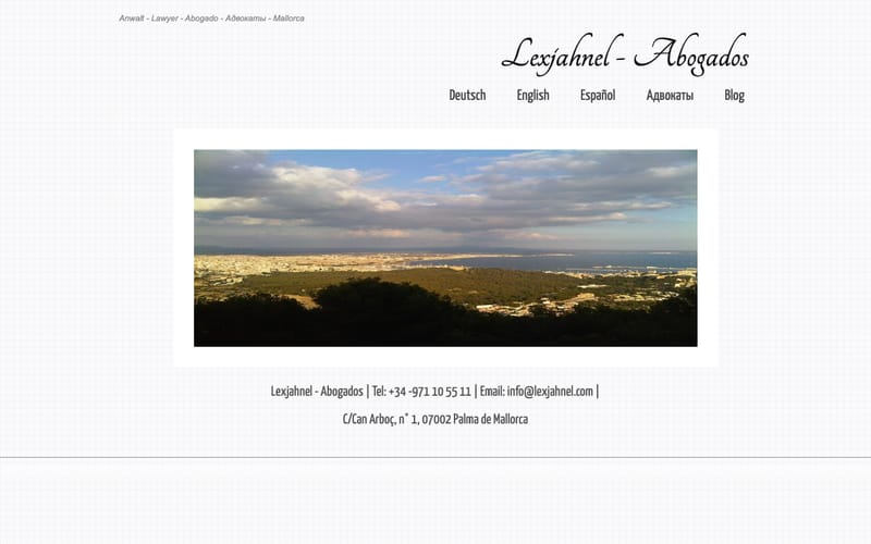 Website von LexJahnel - Abogados