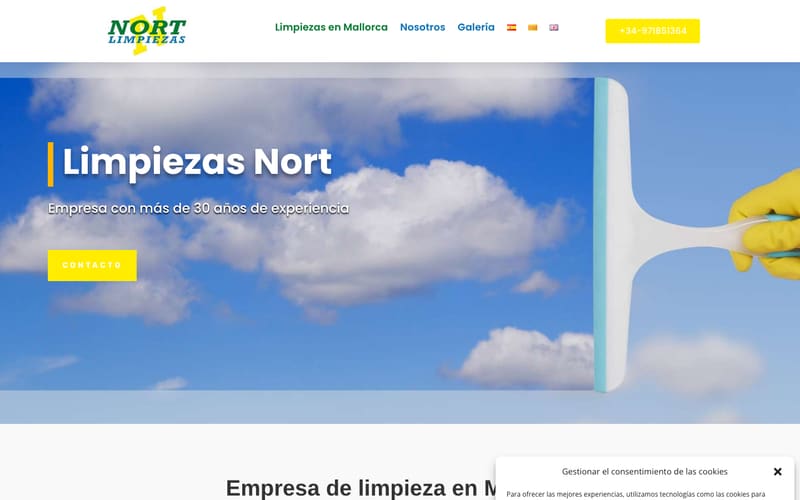 Website von Limpiezas Nort