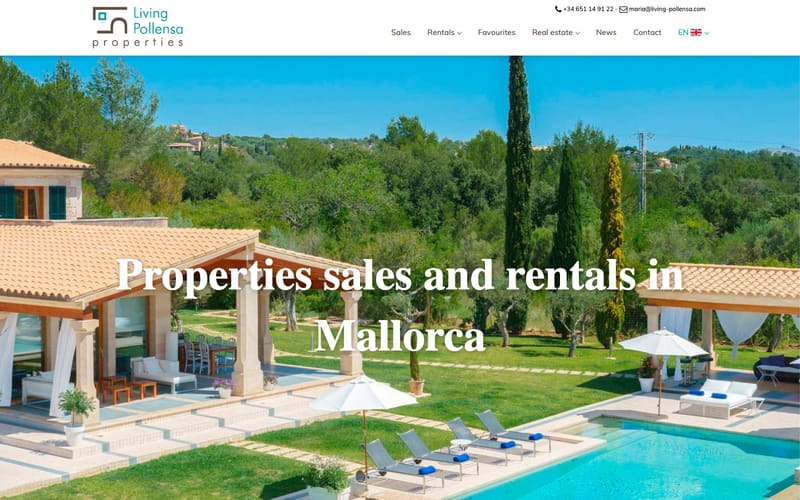Website von Living-Pollensa Real Estate