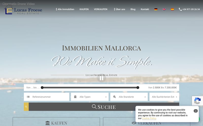 Website von Lucas Froese Real Estate