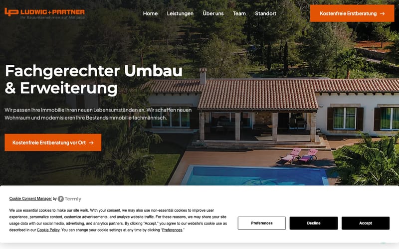 Website von Ludwig + Partner