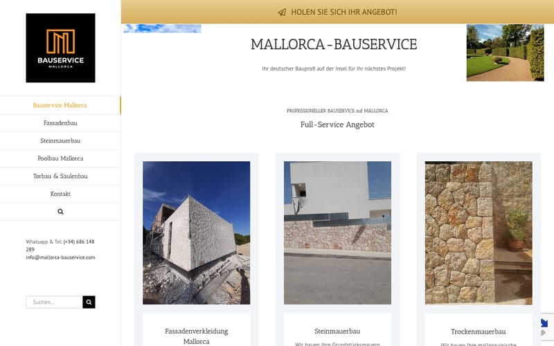 Website von Mallorca Bauservice
