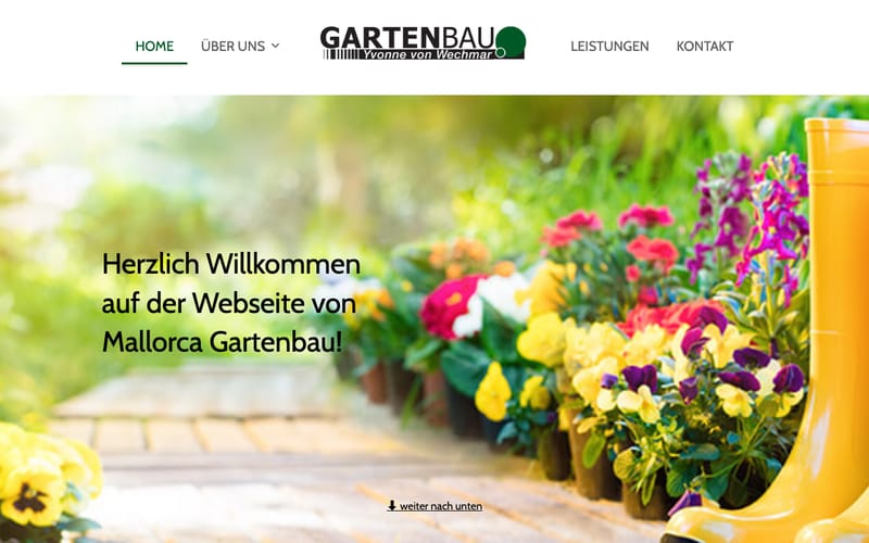 Website von Mallorca Gartenbau