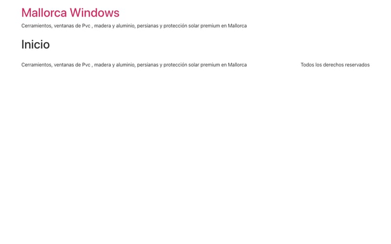 Website von Mallorca Windows