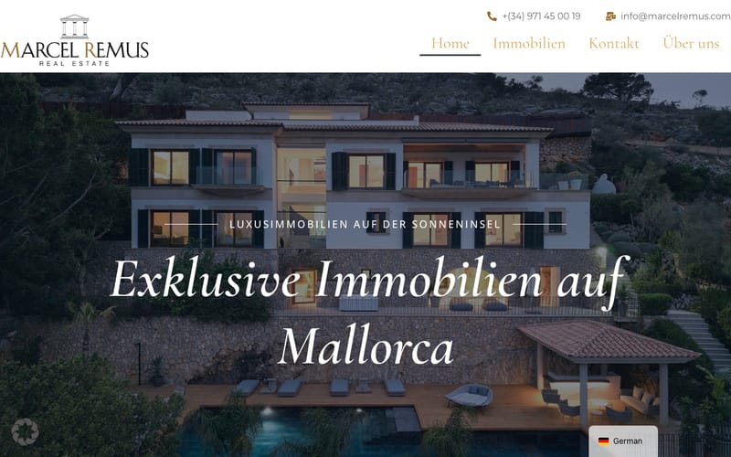 Website von Marcel Remus Real Estate