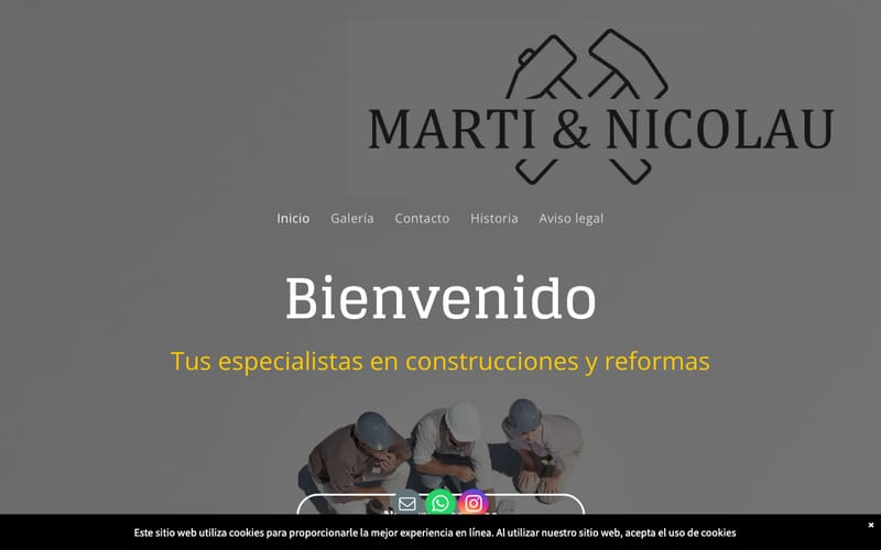 Website von Martí Nicolau Construcciones