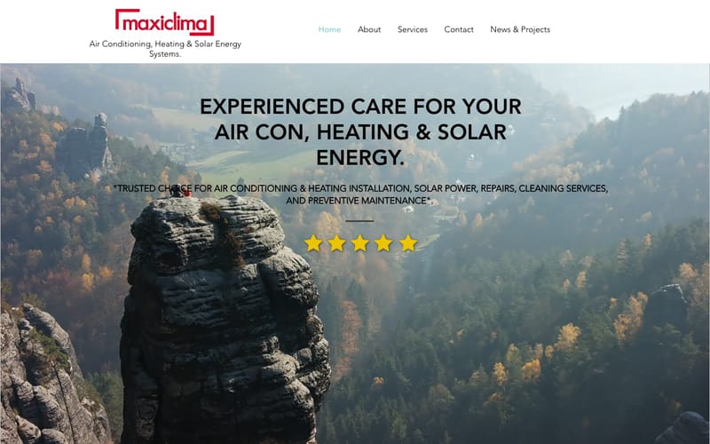 Website von Maxiclima