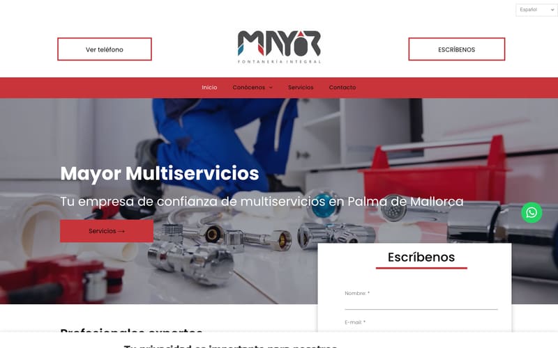 Website von Mayor Multiservicios