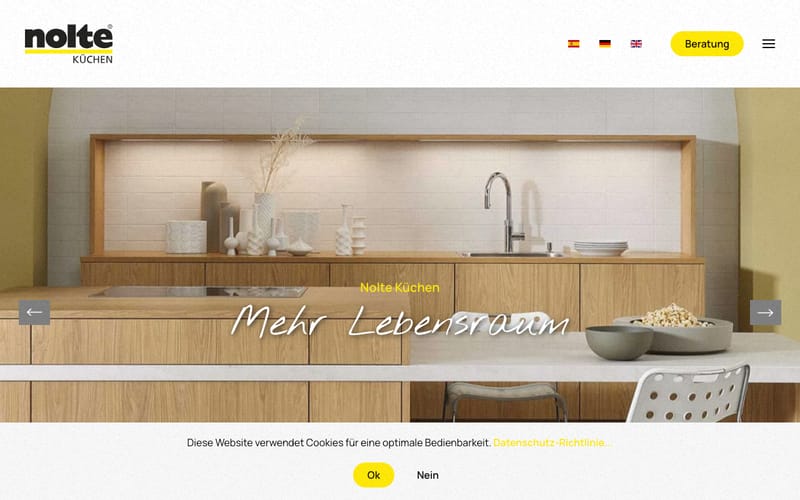 Website von NOLTE Küchen Santa Ponsa