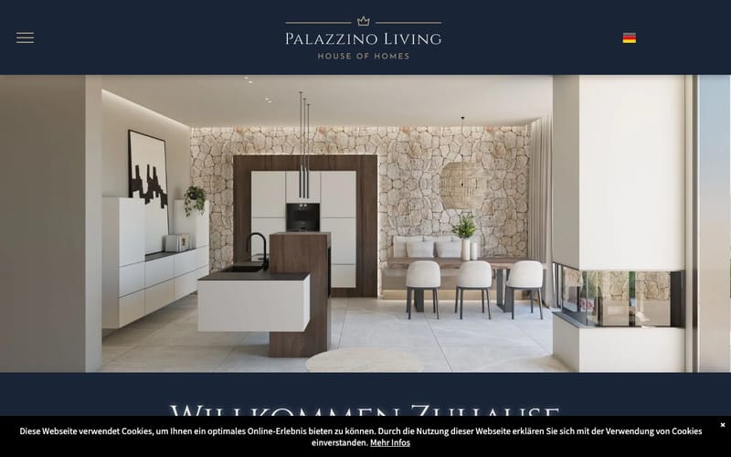 Website von Palazzino Living